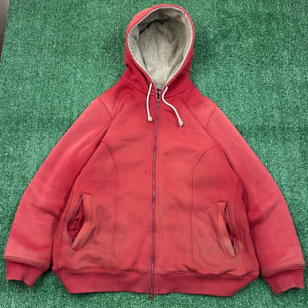 Vintage 2000's Faded Red Duluth Trading Co Zip Hoodie